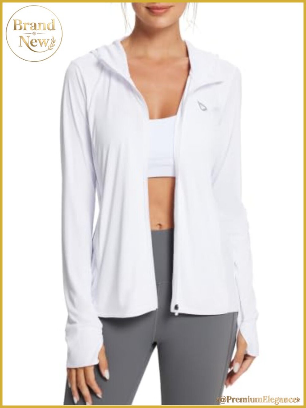 UPF 50+ Sun Protection Hoodie Lightweight Long Sleeve Active Jacket